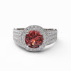 varitsa-jewellers - 1.87ct Ruby Gold Halo Engagement Ring - 06GG61R